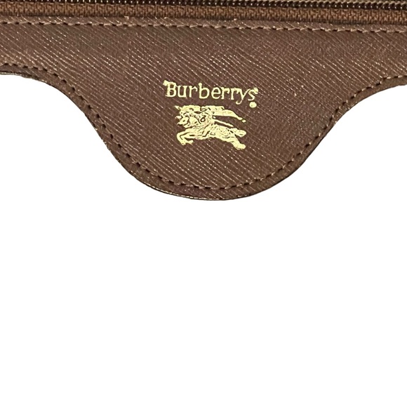 2 PACK 🌟BURBERRY🌟AUTHENTIC Vintage Window Pain Plaid Canvas Pouch +Zip Clutch - Picture 4 of 15